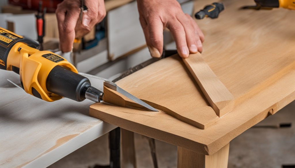 Holztischbeine reparieren