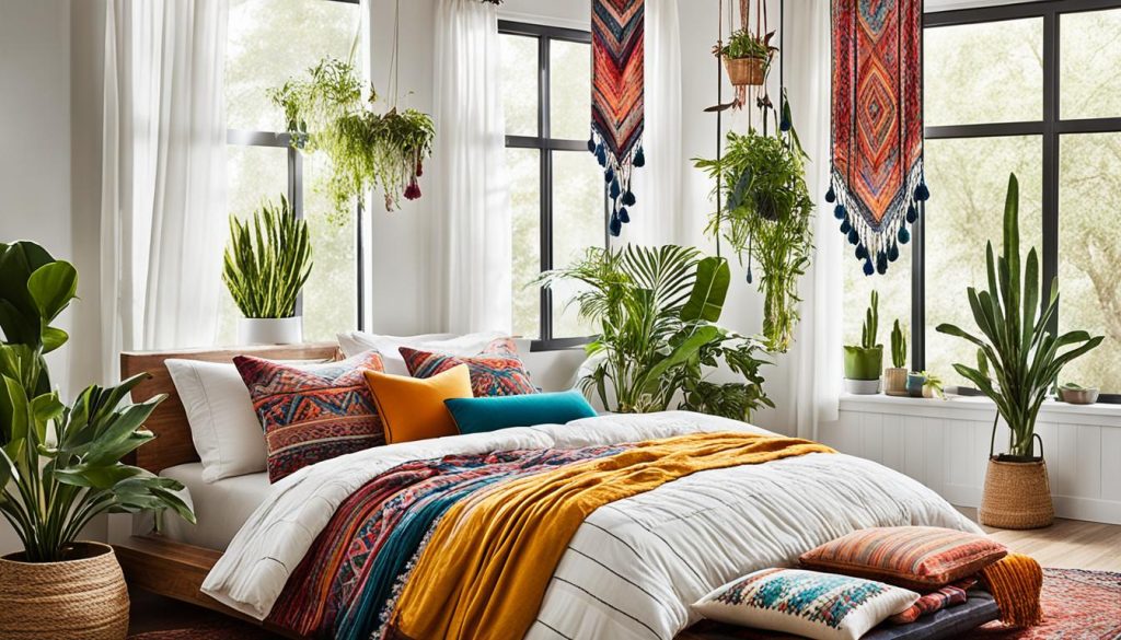 Schlafzimmer im Boho-Chic