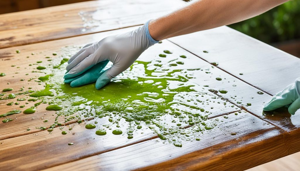 Wasserflecken auf Holz entfernen