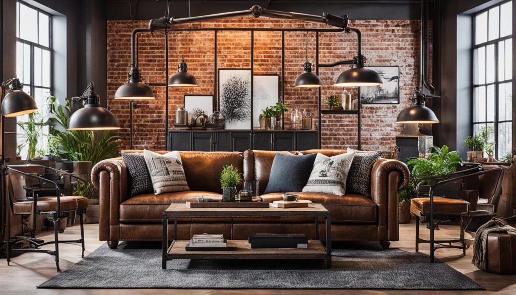 Wohnzimmer im Industrial Style